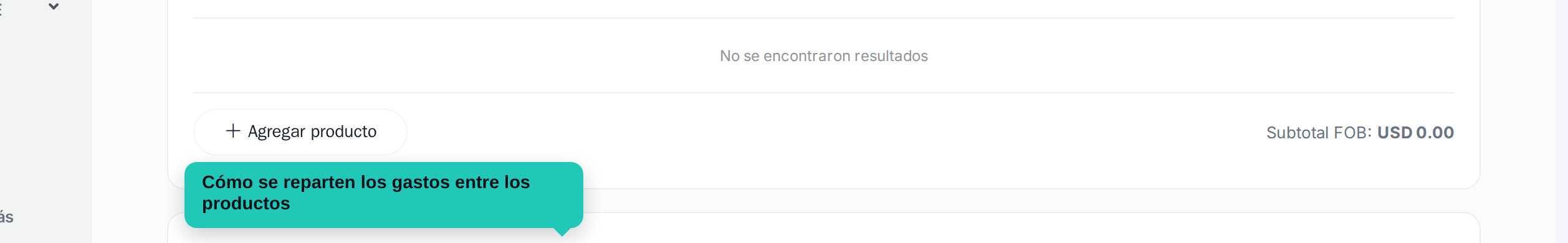 Método de reparto de los gastos señalado
