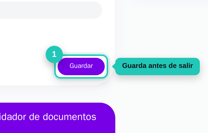 Botón Guardar señalado al final del formulario
